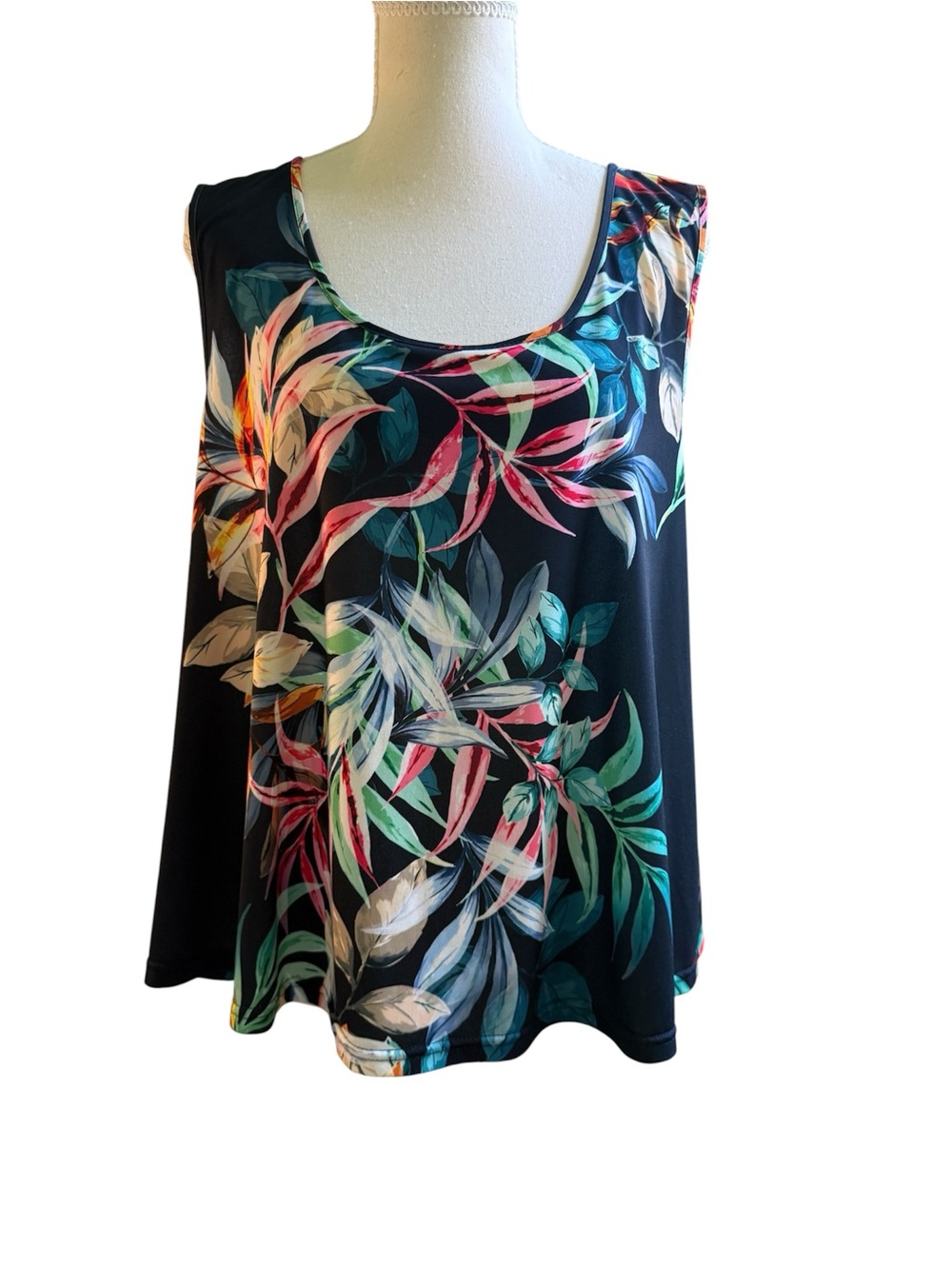 Marshall Russo Tropical Floral Sleeveless Swing Tank Top Womens XL
